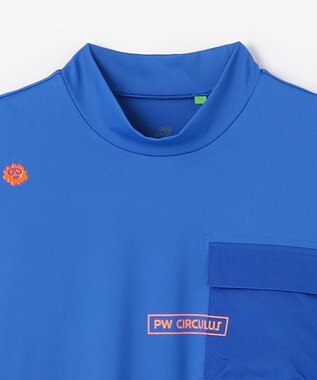 PW CIRCULUS 【MEN】ポケットモックネック ゴルフ スカイブルー系
