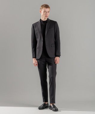 JOSEPH HOMME コンパクトストレッチジャージー    モックネックカットソー ブラック系