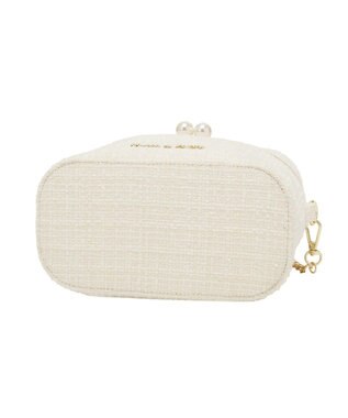 Maison de FLEUR ツイードキューブショルダーバッグ Ivory