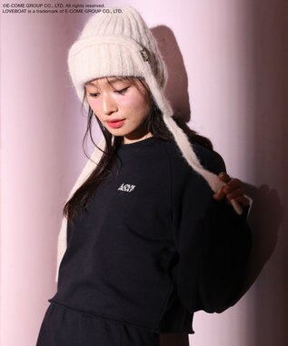 Green Parks ■ＬＯＶＥ　ＢＯＡＴ　ロゴ刺繍スウェット Black