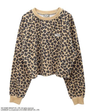 Green Parks ■ＬＯＶＥ　ＢＯＡＴ　ロゴ刺繍スウェット Leopard