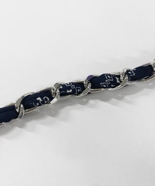 WEGO 総柄チェーンストラップ ネイビー