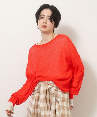 Green Parks シアーニットプルオーバー Orange