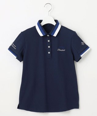 23区GOLF 【WOMEN】【UVケア・吸水速乾】ハニカムカノコ 半袖ポロシャツ ネイビー系