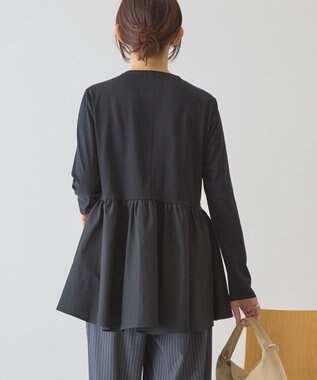 AMERICAN HOLIC 布帛切替ペプラムプルオーバー Black