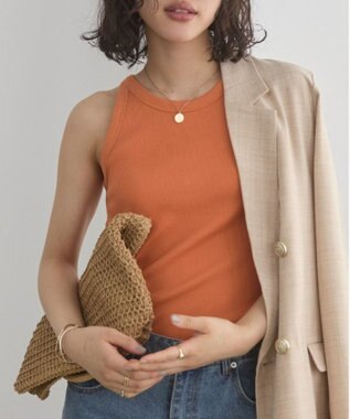 WEGO 【ANGIE VINTAGE/SMLサイズ展開】カップ付きアメスリタンク オレンジ