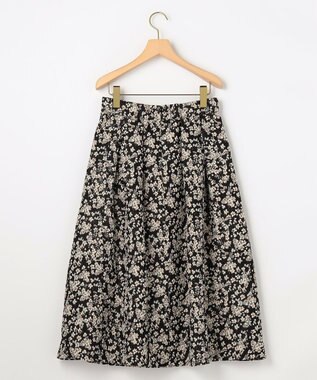 組曲 S 【加藤ローサさん着用】フラワージャカード スカート ブラック系5