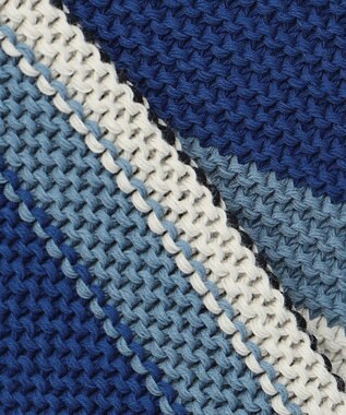 J.PRESS MEN ドライメッシュ ボーダーセーター ネイビー系1