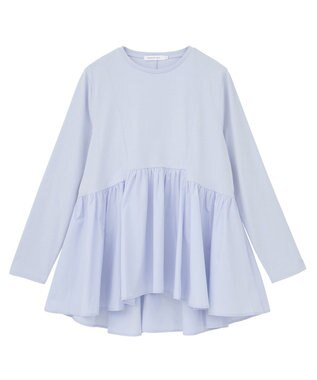 AMERICAN HOLIC 布帛切替ペプラムプルオーバー Blue