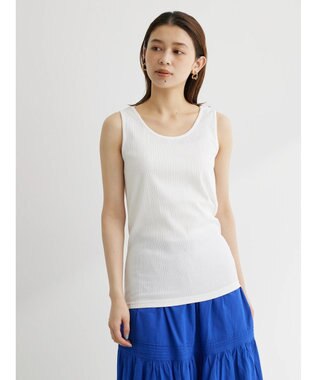 Green Parks 前後２ｗａｙリブタンク Off White