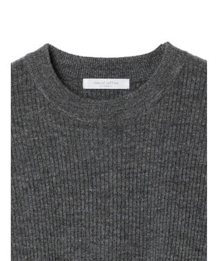 Green Parks リブニットミニワンピース Gray Mixture