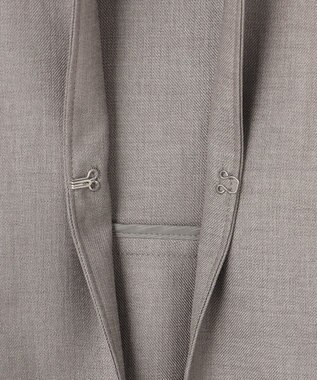 J.PRESS LADIES L OXIJEWEL ストレッチ ノーカラー ジャケット グレー系