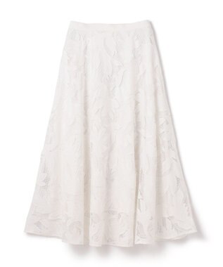 GRACE CONTINENTAL ケミカルリーフスカート ホワイト