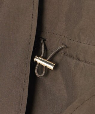 23区 【R(アール)】ナイロンライトワッシャー ペプラム ブルゾン ダークブラウン系