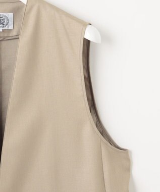 J.PRESS LADIES 【セットアップ対応・洗える・UV加工・吸水速乾】OXIJEWELストレッチ ジレ ベージュ系