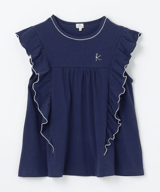 組曲 KIDS 【150-160㎝】フリフリフリル チュニック ネイビー系