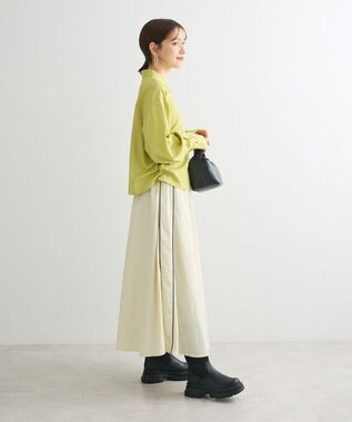 Green Parks サイドドロストショート丈シャツ（無地） Green