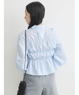 earth music&ecology ビスチェライクシャーリングシャツ Light Blue