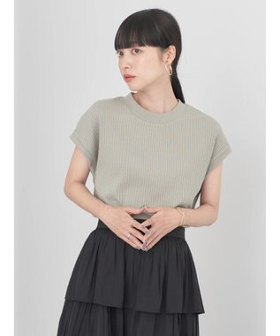 earth music&ecology フレンチスリーブリブプルオーバー Off White