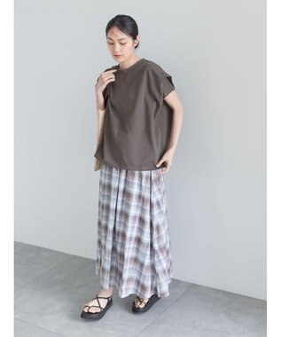 Te chichi チェックギャザースカート