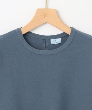 組曲 【WEB限定】スポンディッシュペプラム ニット サックスブルー系