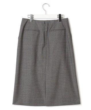 23区 【セットアップ対応】ラフィーネウール タイトスカート グレーミニチェック