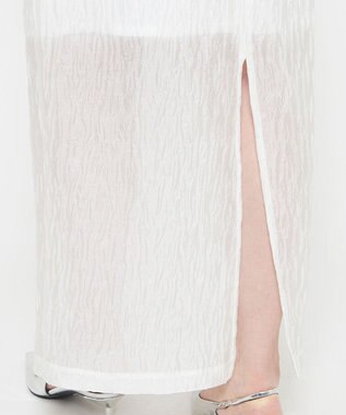 uncrave 【佐藤晴美さん着用】シアー ジャガード タイト スカート オフ