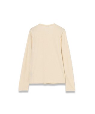 JOSEPH 【洗える】コットンシルク　ロングスリーブティーシャツ Affogato