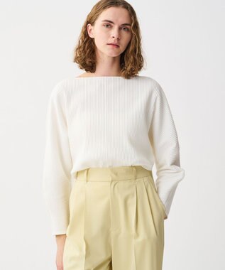 uncrave プリーツリブ ドルマンスリーブトップス オフ