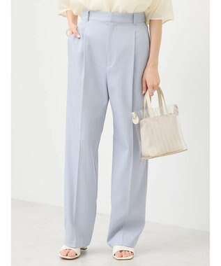 earth music&ecology リラックスストレートパンツ Grayish Blue