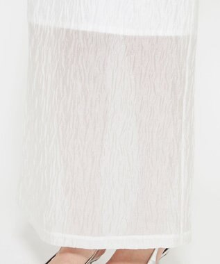 uncrave 【佐藤晴美さん着用】シアー ジャガード タイト スカート オフ