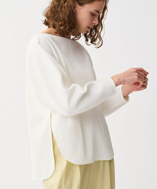 uncrave プリーツリブ ドルマンスリーブトップス オフ