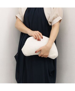 UNBILLION カシュカシュ cachecache / パール調ビーズ口金バッグ