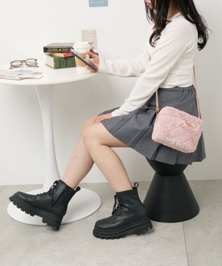 WEGO ファーバニティショルダー ライトピンク