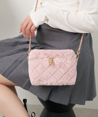 WEGO ファーバニティショルダー ライトピンク