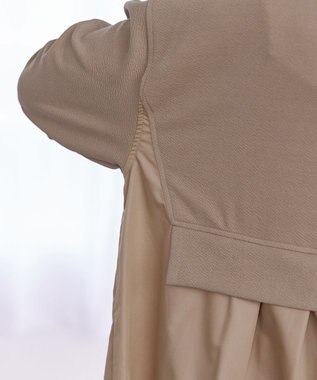 Tiaclasse 【洗える】重ね着風チュニックプルオーバー モカ