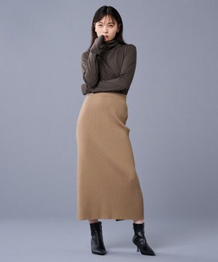 uncrave アルビニスタシフォン ハイネック カットソー（uncrave STANDARD） チャコールブラウン