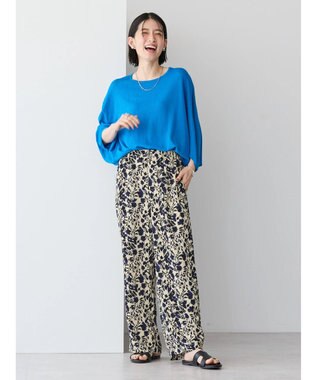 AMERICAN HOLIC 接触冷感トライアングルスリーブニットプルオーバー Blue