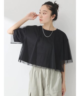 earth music&ecology チュールドッキングＴＥＥ Black
