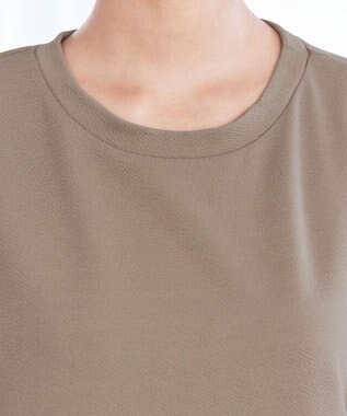 Tiaclasse 【洗える】重ね着風チュニックプルオーバー モカ