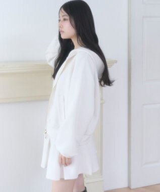 WEGO ダンボールレースパーカー ホワイトアイボリー