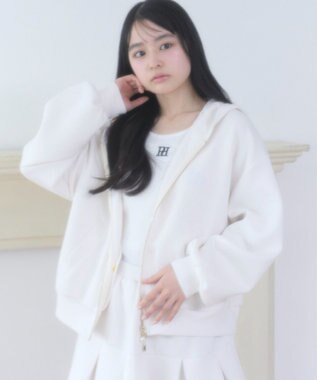 WEGO ダンボールレースパーカー ホワイトアイボリー