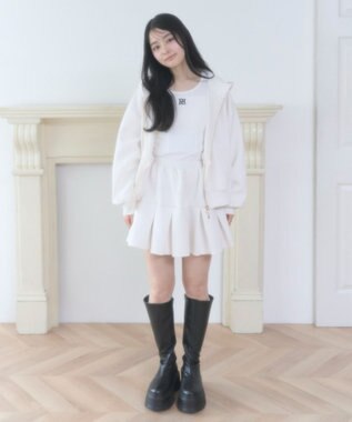 WEGO ダンボールレースパーカー ホワイトアイボリー