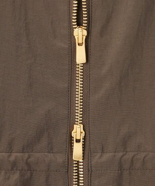 23区 【R(アール)】ナイロンライトワッシャー ペプラム ブルゾン ダークブラウン系