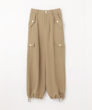 GRACE CONTINENTAL バックサテンカーゴパンツ カーキ