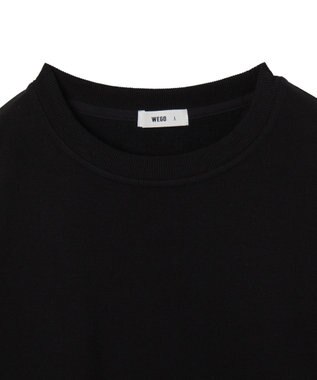 WEGO 【ユニセックス着用ITEM/裏起毛】リラックスフィットスウェットプルオーバー ブラック