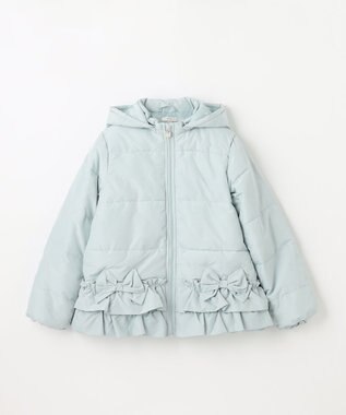 ANY KIDS 【洗濯機OK】中綿リボンコート ミント