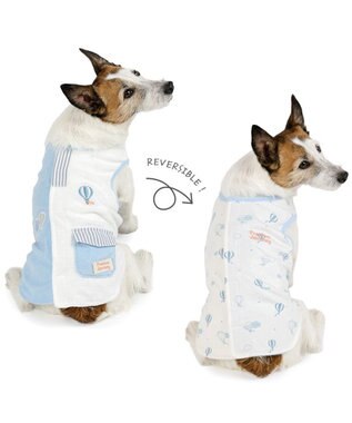 PET PARADISE ペットパラダイス やさしい ベスト 《気球柄》 小型犬 ホワイト×ブルー