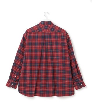 J.PRESS YORK STREET 【UNISEX】フランネル レギュラーカラーシャツ レッド系3