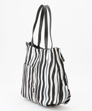 Y'SACCS 【ムック本掲載】ドローイングストライプ　トートバッグ ブラック